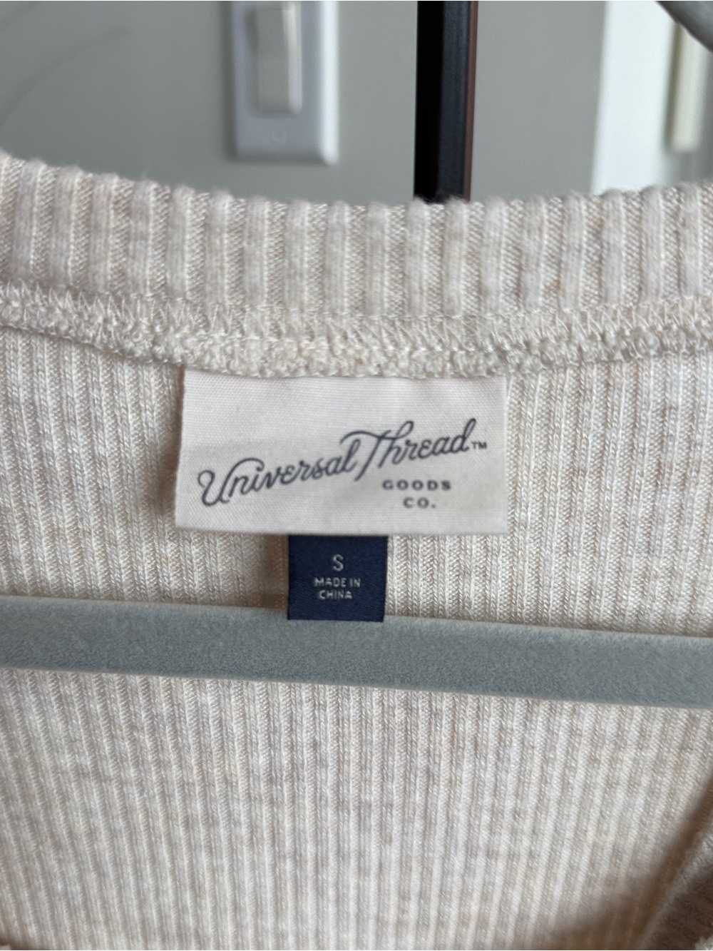 Universal Thread Cream Ribbed Tank & Button-Front Cardigan Set - Picture 3 of 3